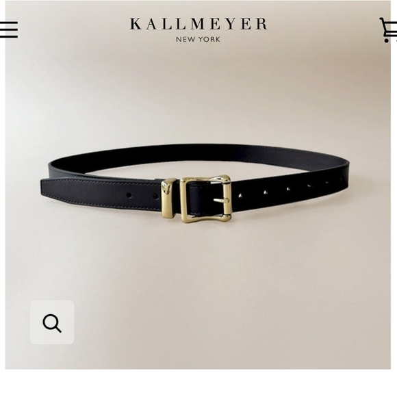 Kallmeyer Genuine Leather Belt Black with Gold Buckle. Made In Italy - Picture 8 of 13